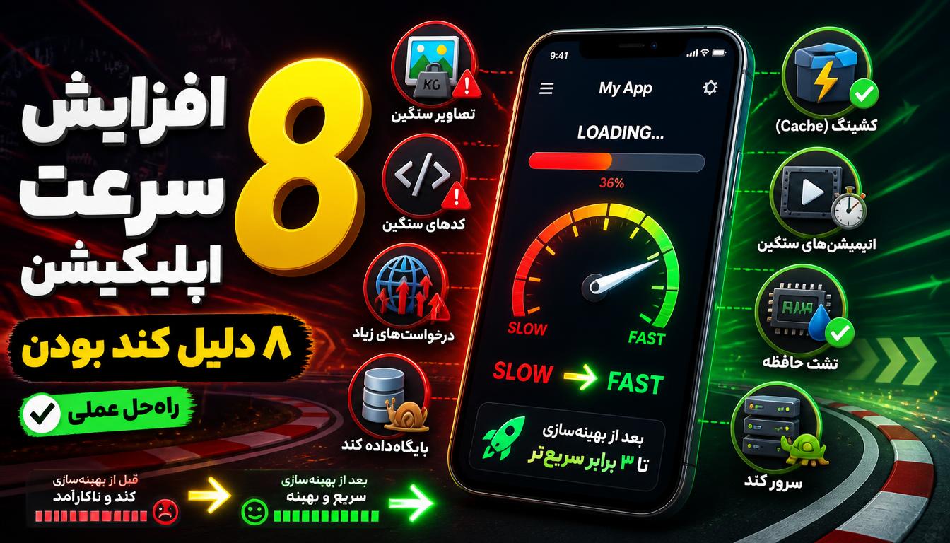 افزایش سرعت اپلیکیشن | ۸ دلیل کند بودن اپلیکیشن که نمی‌دانستید